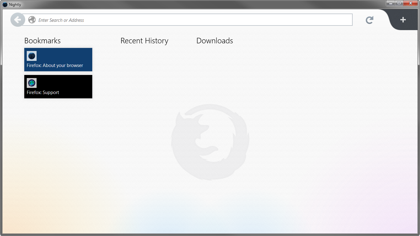 Firefox Metro running on Windows 7