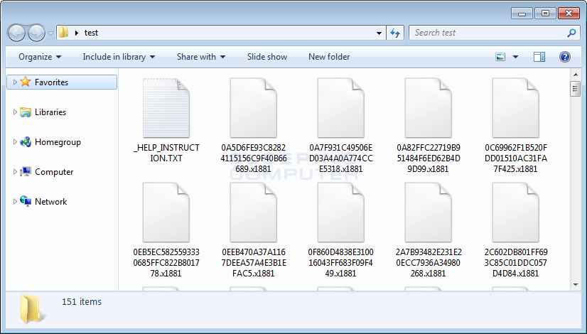 Folder of Encrypted x1881 Files